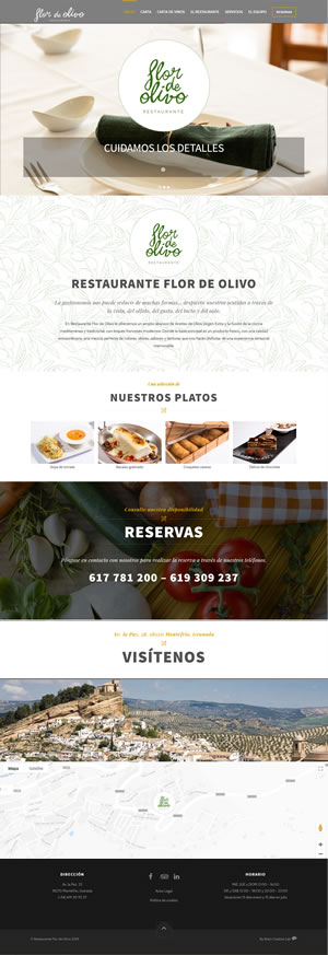 Web Restaurante Flor de Olivo